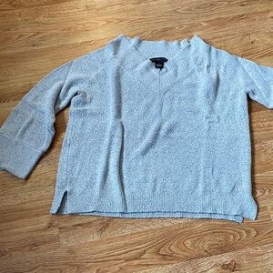 Light Gray Scoop Neck Cozy Knit Sweater